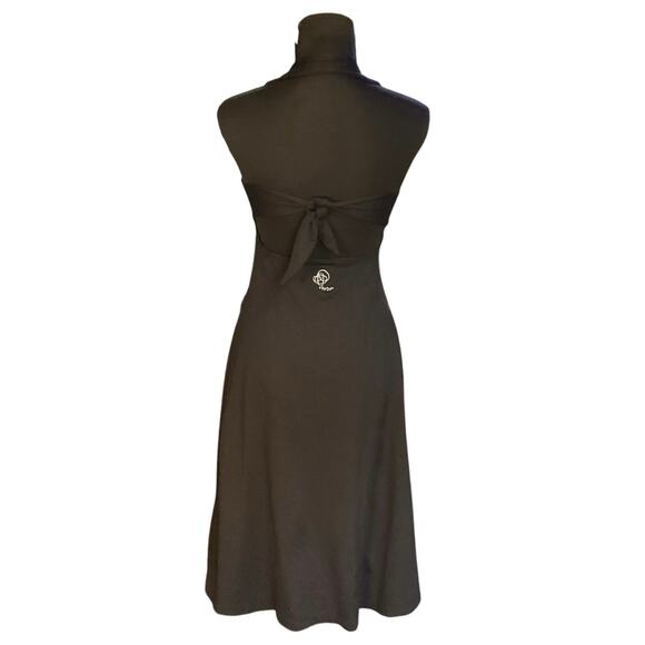 Patagonia Rhythm Black Tie Back Performance Wear Halter Dress Size S - Picture 4 of 10